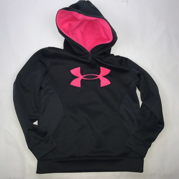 under armour black and pink hoodie